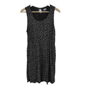 Kavu Black & White Floral Print Sleeveless Dress